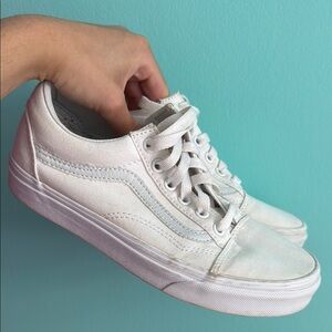 Vans Women's Classic White Sneakers size  6.5